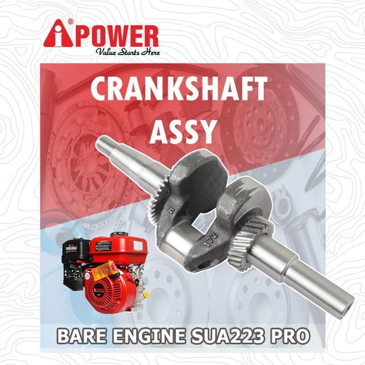 [EZM.1230708] CRANKSHAFT ASSY UNTUK SUA223 PRO