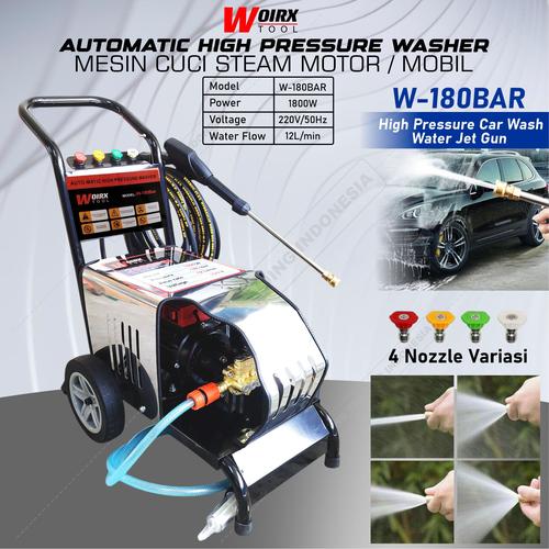 [EZM.4700008] WOIRX Jet Cleaner 180 bar High Pressure Mesin Semprot Cuci Motor Mobil