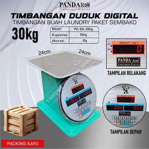 [EZM.4700021] Timbangan Duduk Digital 30kg Timbangan Buah Daging Sayur Barang Hasil Panen Paket PANDA SCALE
