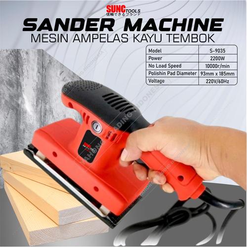 [EZM.4700039] Mesin Amplas Kayu Elektrik Sander Amplas Tembok Listrik Electric Sander SUNC TOOLS
