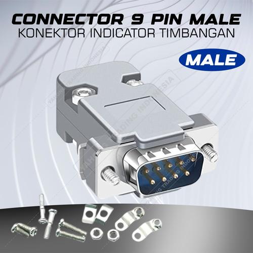 [EZM.4700051] Connector 9 Pin Male Timbangan Digital