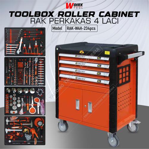 [EZM.4700083] Toolbox Trolly Kabinet 4 Drawer 234pcs Tool Box Roller