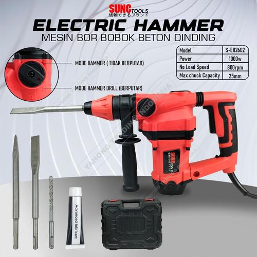 [EZM.4700085] Hammer Drill Mesin Bor Bobok Beton Dinding Tembok 25mm