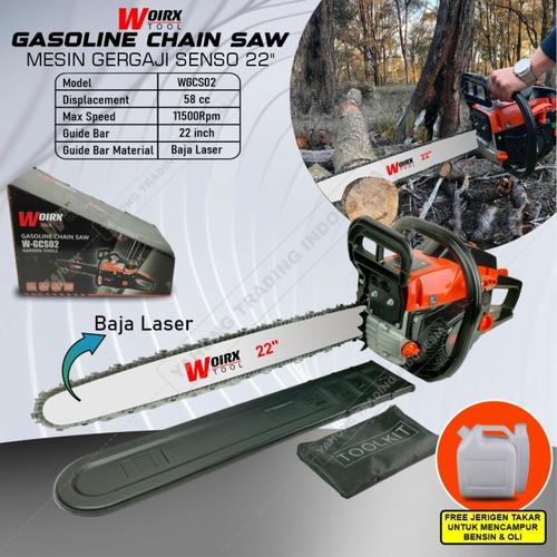 [EZM.4700093] Mesin Gergaji Senso Sinso Bar Baja Laser 22 inch 22" Gergaji Kayu
