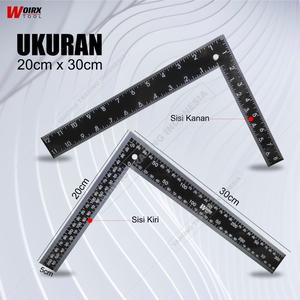 [EZM.4700108] Penggaris Siku Meter Siku Tukang Full Besi 20x30cm 40x60cm