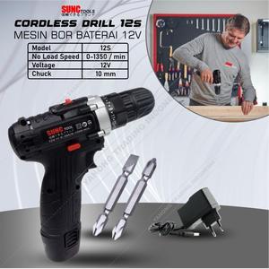 [EZM.4700163] Mesin Bor Baterai Cordless Drill Batere 10mm 13mm 12V 36V