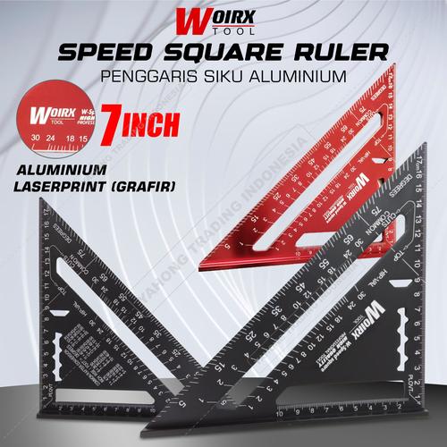 [EZM.4700179] Speed Square 7" inch Black Penggaris Siku Segitiga