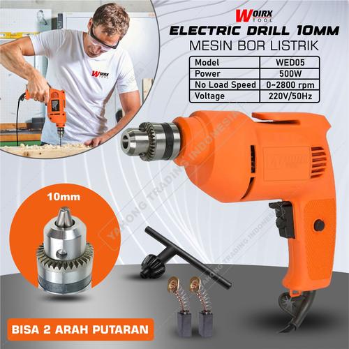 [EZM.4700184] Mesin Bor Listrik 10mm Bolak Balik Electric Drill WOIRX 500W