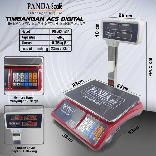 [EZM.4700189] Timbangan Digital PANDA SCALE 40kg 5g Timbangan Buah Sayur Serbaguna