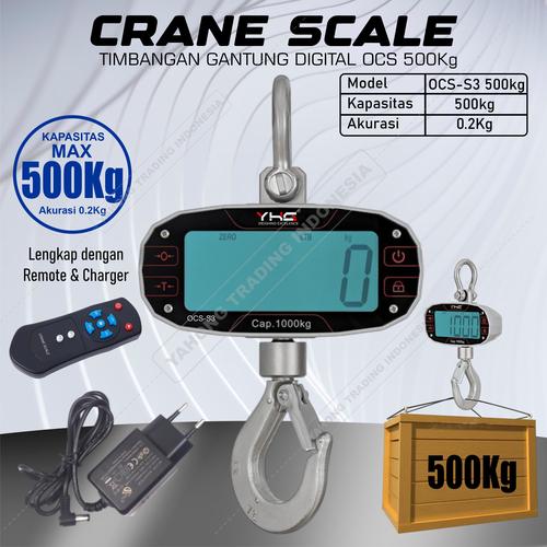 [EZM.4700206] Timbangan Gantung Digital 500kg 1TON Digital Crane Scale OCS S3