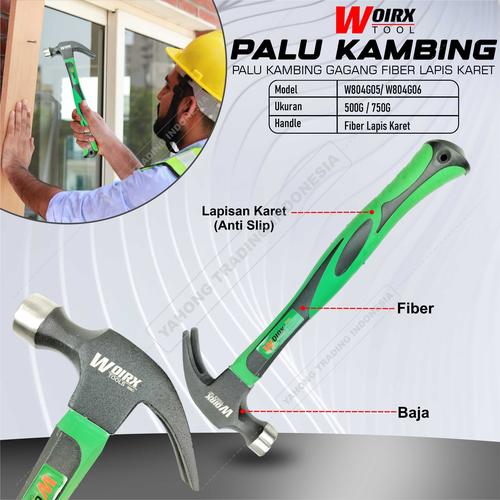 [EZM.4700209] Palu Kambing 0.5kg 0.75kg Martil Hammer Gagang Fiber