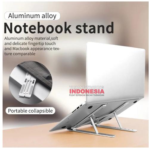 [EZM.4700219] Dudukan Laptop Stand Alas Laptop Aluminium N3