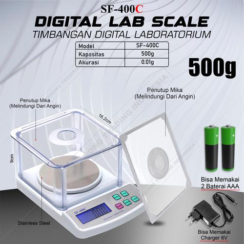 [EZM.4700258] Timbangan Digital SF-400C 600g 0.01g Timbangan Dapur Bubuk Obat Emas