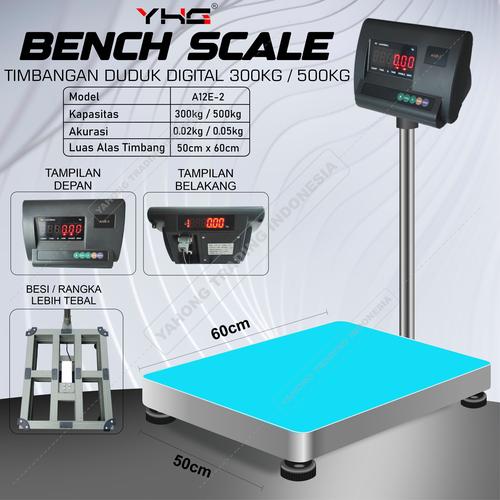 [EZM.4700261] Timbangan Barang Digital YHG A12E DUAL DISPLAY 50cm x 60cm 300kg 500kg