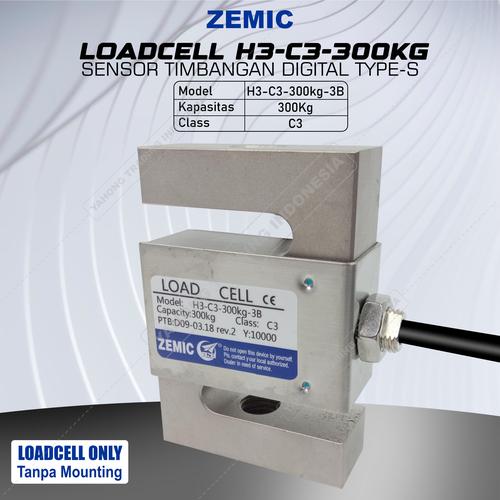 [EZM.4700278] Load Cell ZEMIC H3 C3 300kg Tipe S Loadcell Sensor Timbangan Digital