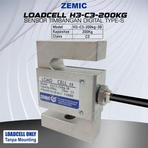 [EZM.4700280] Load Cell ZEMIC H3 C3 200kg Tipe S Loadcell Sensor Timbangan Digital