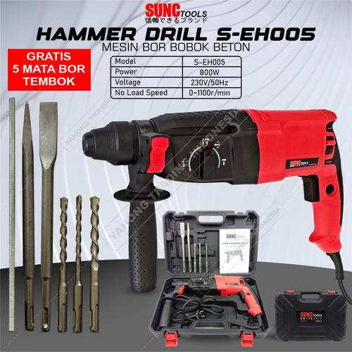 [EZM.4700292] Bor Beton Listrik Bobok Tembok Hammer Drill 26mm SUNC TOOLS
