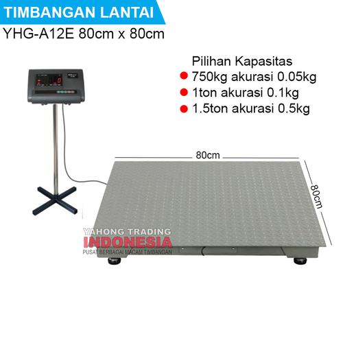 [EZM.4700307] Timbangan Lantai Digital A12E 80cm x 80cm 750kg 1ton 1.5ton