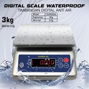 [EZM.4700308] Timbangan Digital 3kg 6kg 15kg 30kg Waterproof Anti Air Timbangan Ikan Daging Ayam Seafood Barang Basah SUPER SS