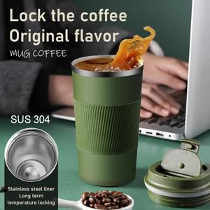 [EZM.4700312] Termos Gelas Kopi Mug Coffee Termos Stainless 304 Tahan Panas Dingin