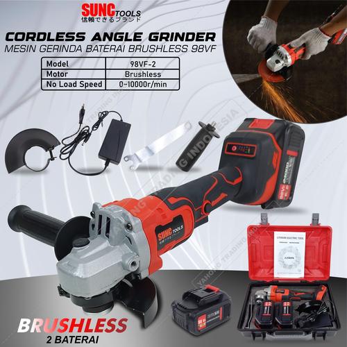 [EZM.4700322] SUNC TOOLS Cordless Angle Grinder Brushless Mesin Gerinda 98Vf