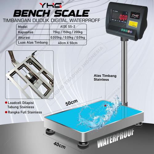 [EZM.4700356] Timbangan Digital Bench Scale YHG A12E Stainless Waterproof