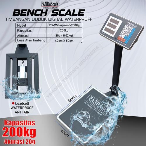 [EZM.4700361] Timbangan Duduk Digital PANDA SCALE 200kg Waterproof Anti Air