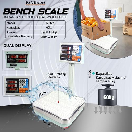 [EZM.4700362] Timbangan Digital PANDA SCALE 60kg 5g Timbangan Laundry Buah Paket