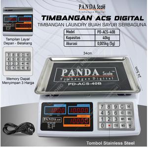 [EZM.4700363] Timbangan Digital PANDA SCALE 40kg 5g Timbangan Laundry Buah Paket