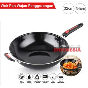 [EZM.4700377] Wok Pan Wajan Penggorengan Anti Lengket 2 Gagang