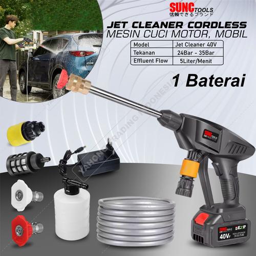 [EZM.4700434] Cordless Car Washer Mesin Cuci MOBIL Portable Car wash SUNC TOOLS 40Vf
