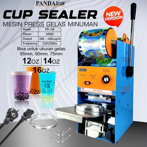 [EZM.4700438] Mesin Cup Sealer ET-D8 Alat Pres Gelas Minuman Press Cup Sealer