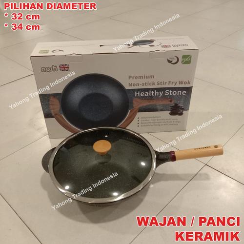 [EZM.4700447] Healty Stone Pan Alat Masak Teflon Panci Wajan Jumbo Anti Lengket