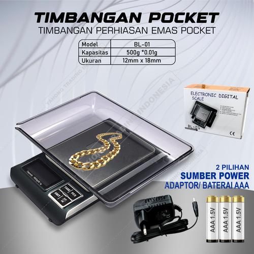 [EZM.4700463] Timbangan Emas Pocket Scale BL-01 500g 0.01g