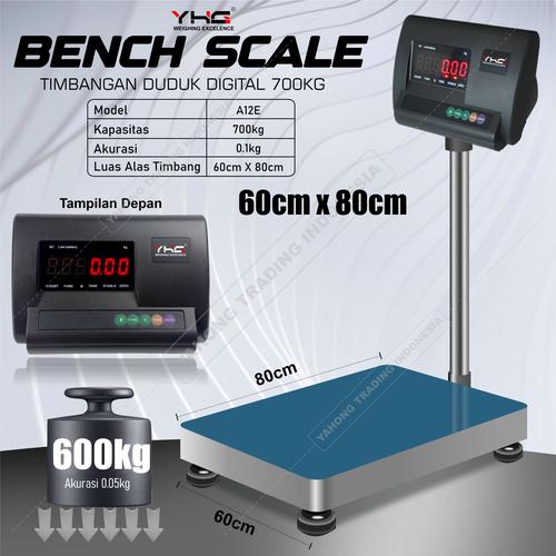[EZM.4700471] Timbangan Duduk Barang Digital YHG A12E 60cm x 80cm 500kg 600kg 700kg