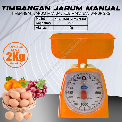 [EZM.4700498] Timbangan Jarum Manual Mangkok Timbangan Kue Makanan Dapur 2kg
