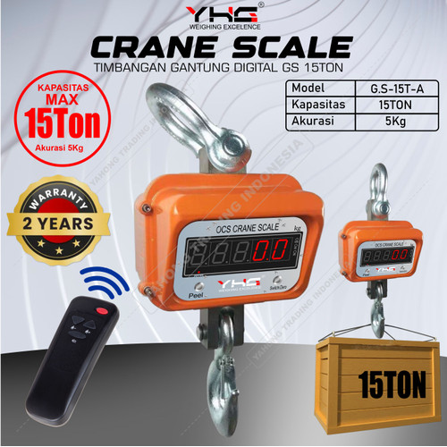 [EZM.4700508] Timbangan Barang Pabrik 15ton Timbangan Gantung Digital YHG 15 TON