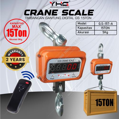 [EZM.4700508] Timbangan Barang Pabrik 15ton Timbangan Gantung Digital YHG 15 TON