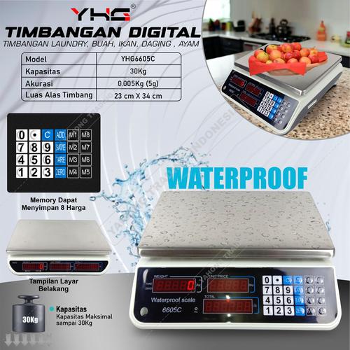 [EZM.4700522] Timbangan Digital Laundry Buah Paket Anti Air ACS Waterproof 30kg 5g
