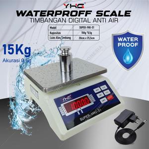 [EZM.4700523] Timbangan Digital Anti Air Waterproof Scale Stainless 15kg 0.5g