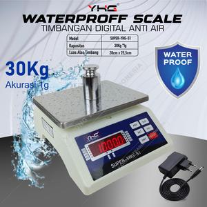 [EZM.4700524] Timbangan Digital Anti Air Waterproof Scale Stainless 30kg 1g