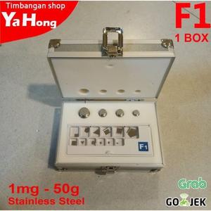 [EZM.4700534] Anak Timbangan Batu Timbangan Kalibrasi F1 1mg-50g + BOX