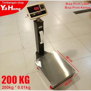 [EZM.4700541] Timbangan Barang Digital Printer Label Print Kertas 200kg 0.01kg