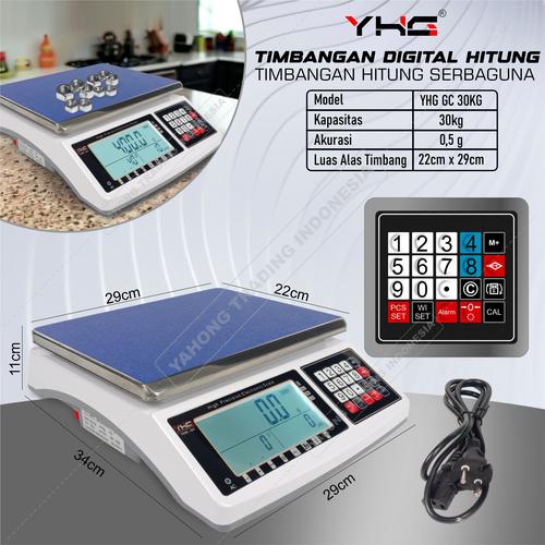 [EZM.4700562] Timbangan Digital Counting Scale Timbangan Hitung YHG GC 30kg 0.5g
