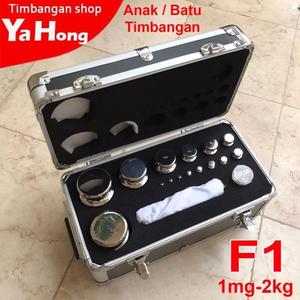 [EZM.4700573] Anak Timbangan Batu Timbangan Kalibrasi F1 1mg-2kg + BOX