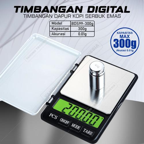 [EZM.4700578] Timbangan Digital Dapur Emas Kopi Bumbu Bubuk 300g 0.01g