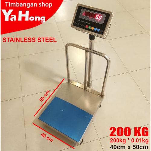 [EZM.4700596] Timbangan Barang Digital Anti Air Full Stainless Steel 200kg 0.01kg
