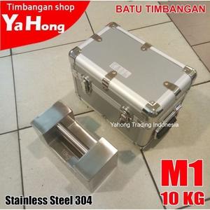 [EZM.4700604] Anak Timbangan Batu Timbangan Stainless Steel 304 M1 10kg dengan BOX