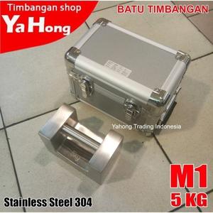 [EZM.4700605] Anak Timbangan Batu Timbangan Stainless Steel 304 M1 5kg dengan BOX