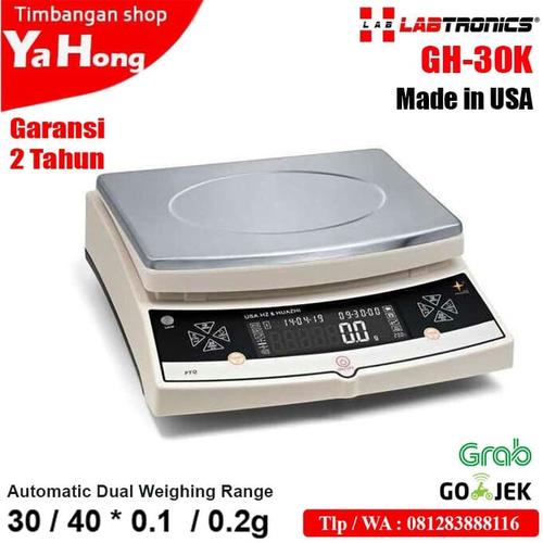 [EZM.4700612] Timbangan Electronic Balance Labtronics Analitik Lab GH-30K 30/40kg